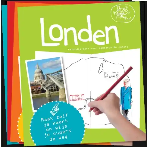 Seizoensaanbieding Kinderreisgids Draw Your Map Londen | Link (9789462321625)