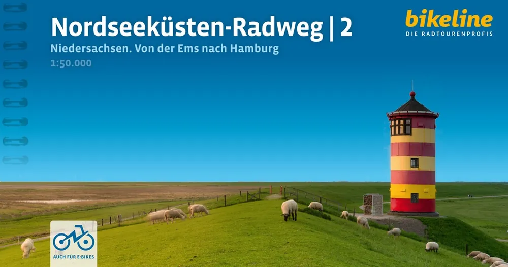 Direct Verzonden Fietsgids Bikeline Nordseeküsten Radweg 2 Niedersachsen Von der Ems - Hamburg | Esterbauer (9783711102829)