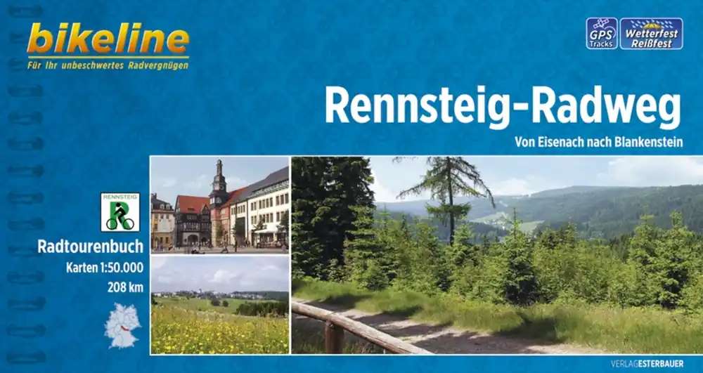 Fietsgids Bikeline Rennsteig-radweg | Esterbauer (9783850003643) Koop Vandaag