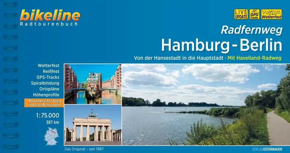 Goedkoop Fietsgids Bikeline Radfernweg Hamburg - Berlin (Berlijn) | Esterbauer (9783850008808)