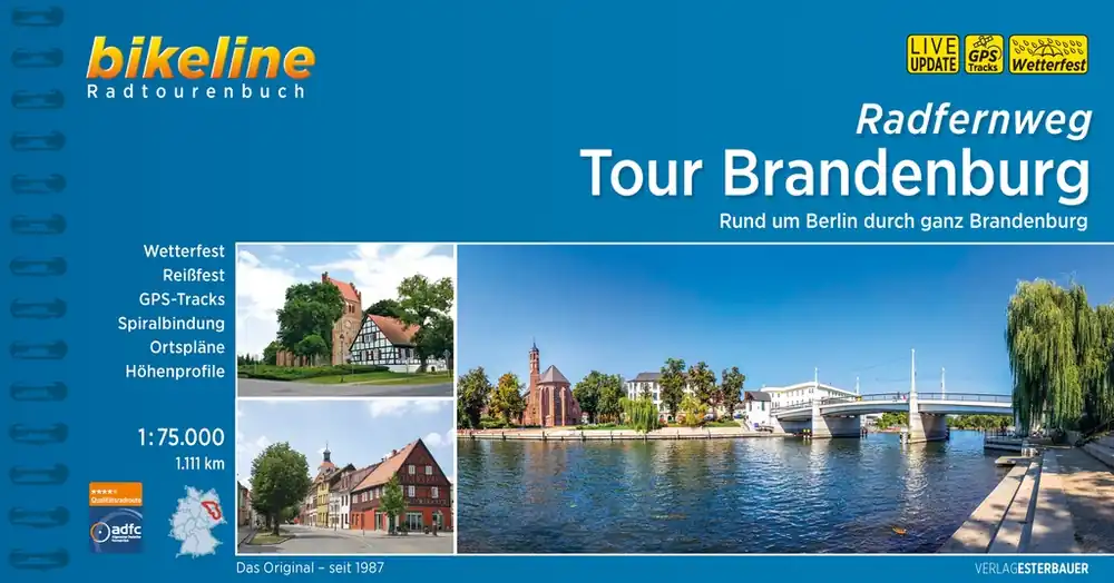 Alleen Vandaag Fietsgids Bikeline Radfernweg Tour Brandenburg | Esterbauer (9783850009676)