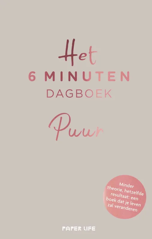 Het 6 minuten dagboek PUUR – beige Hete Deal