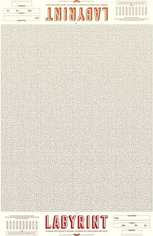 XL Spelposter – Labyrint Premium