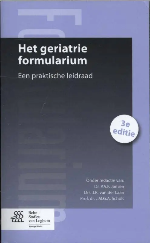 Actieprijs Het geriatrie formularium / Druk 3