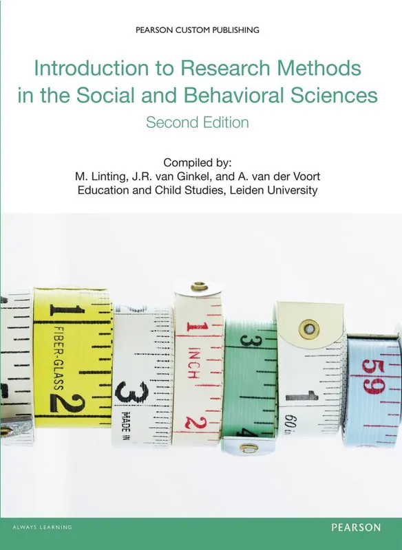 Veilige Betaling Introduction to Research Methods in the Social and Behavioral Sciences (Custom Universiteit Leiden)