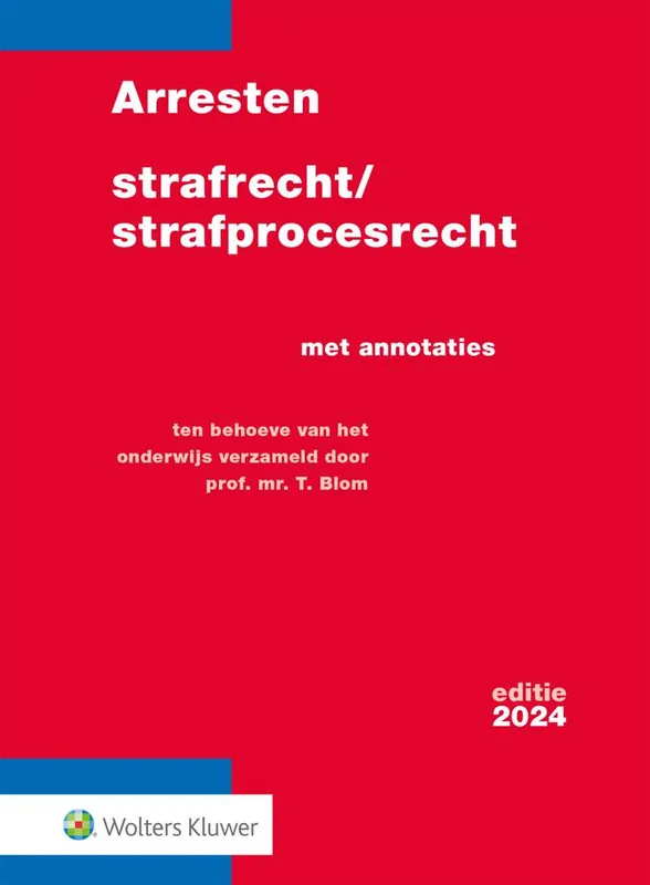 Voordeelprijs Arresten strafrecht/strafprocesrecht 2024