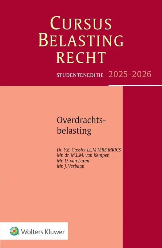 Studenteneditie Cursus Belastingrecht Overdrachtsbelasting 2025-2026 Bestseller
