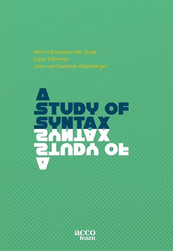 Finale Uitverkoop A study of Syntax / Druk 1