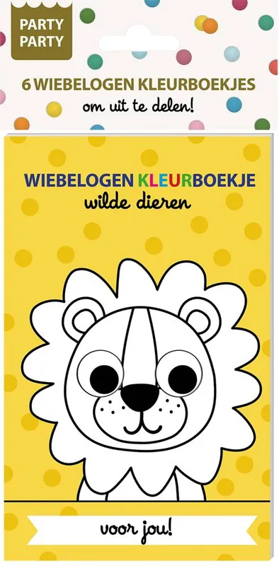 Party Party 6 Wiebelogen Kleurboekjes - Wilde dieren / Druk 1 Meest Verkocht