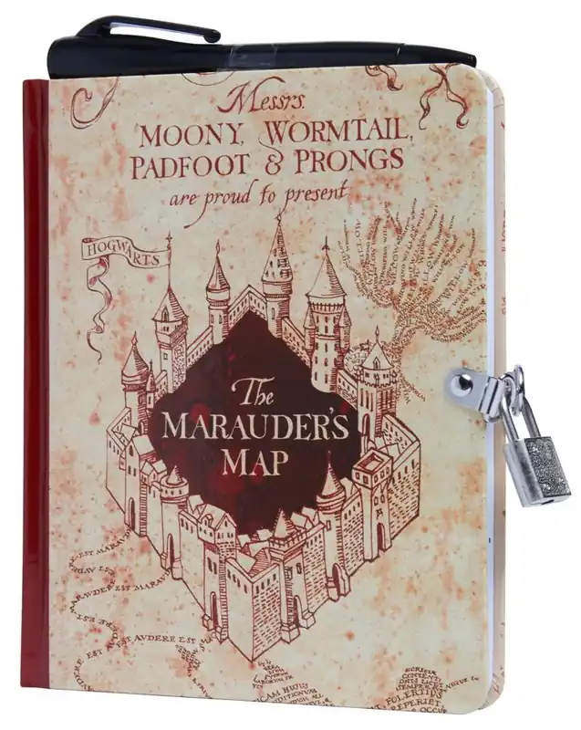 Harry Potter: Marauder's Map Lock and Key Diary Shop Nu