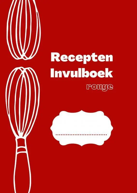 Recepten invulboek Rouge / Druk 1 Aanbieding