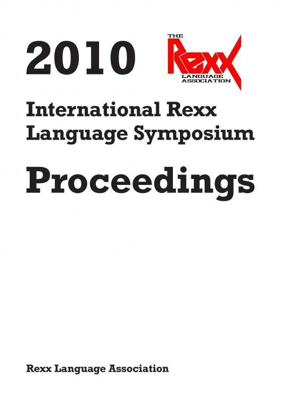 Bestel Nu 2010 International Rexx Language Symposium Proceedings / 1st Edition
