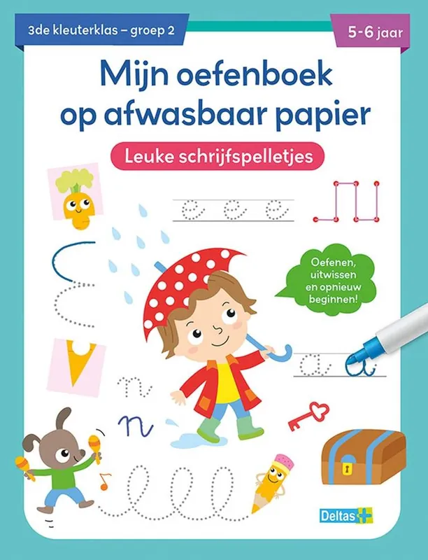Fabrieksprijs Mijn oefenboek op afwasbaar papier Leuke schrijfspelletjes 5-6 jaar / Druk 1