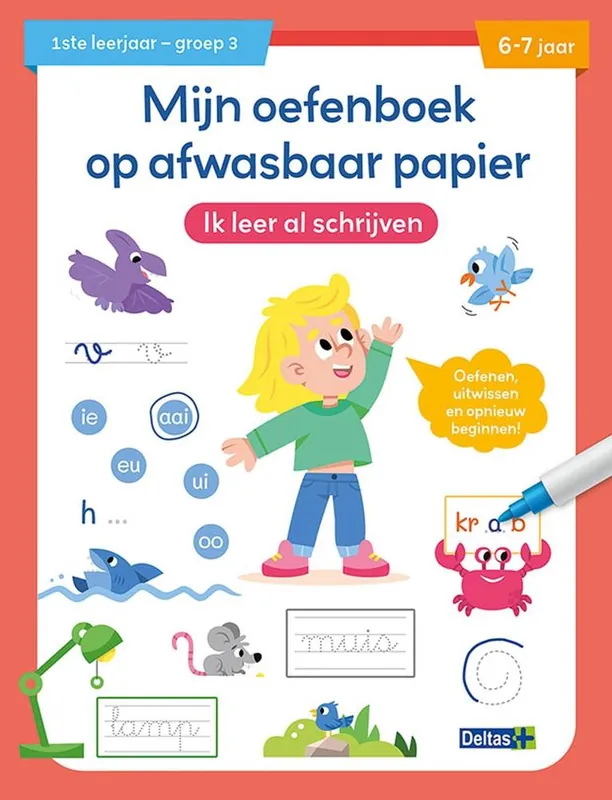 Mijn oefenboek op afwasbaar papier Ik leer al schrijven 6-7 jaar / Druk 1 Koop Vandaag