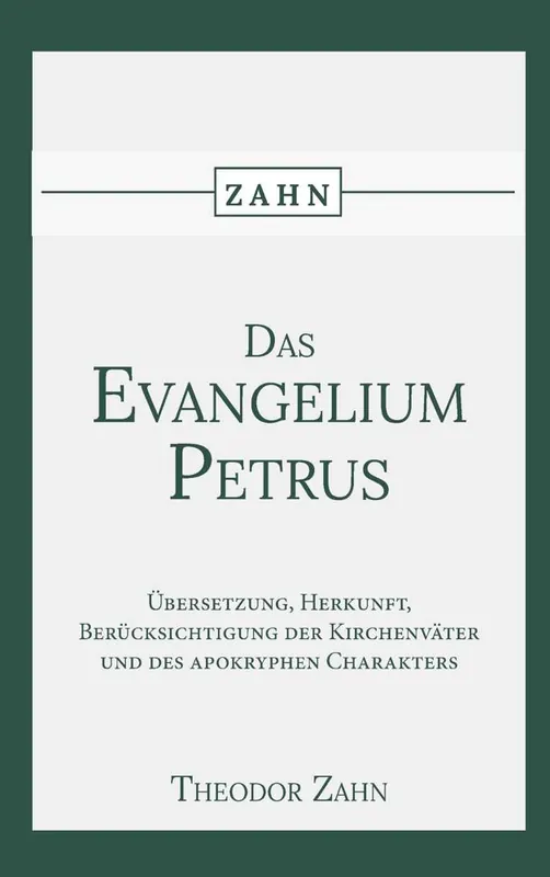 Tijdelijk Beschikbaar Das Evangelium des Petrus / 1 Edition