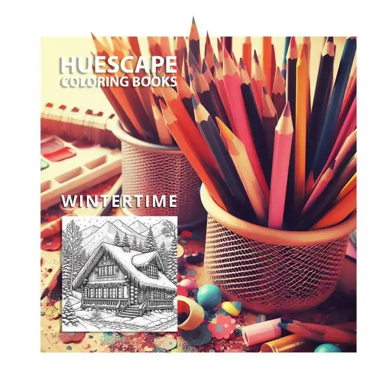 Huescape Kleurboek voor volwassenen - Wintertijd / Druk 1 Lage Prijs