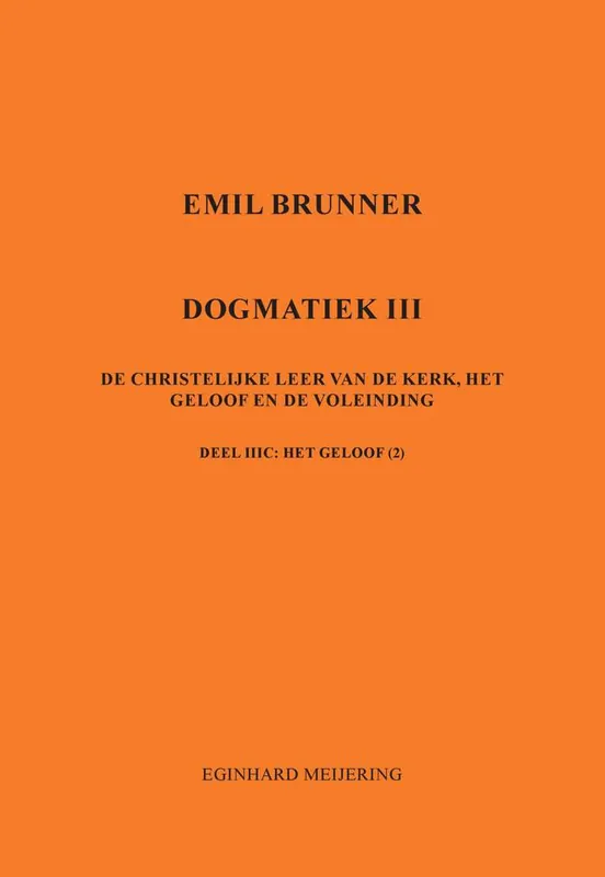 Koopje Emil Brunner / Druk 1