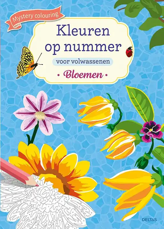 Kleuren op nummer voor volwassenen Bloemen / Druk 1 Nieuw