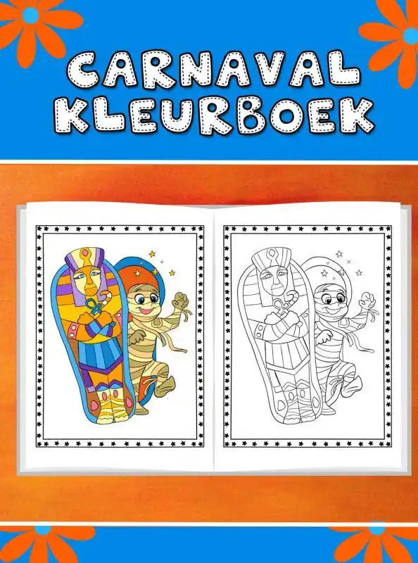 Leuk carnaval kleurboek voor kinderen / Druk 1 Finale Uitverkoop