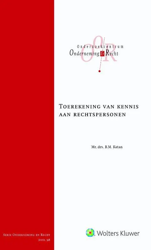 Gratis Retour Toerekening van kennis aan rechtspersonen / Druk 1