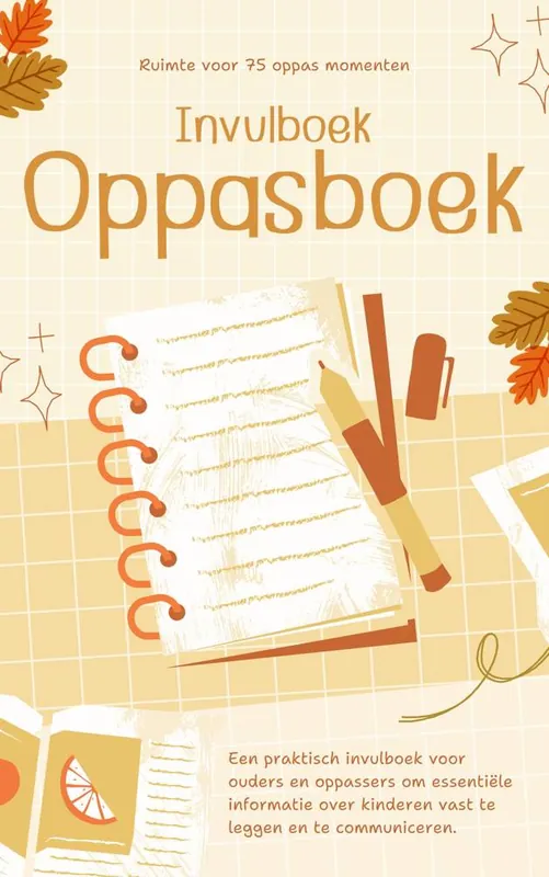 Oppasboek Invulboek / Druk 1 Weekendaanbieding