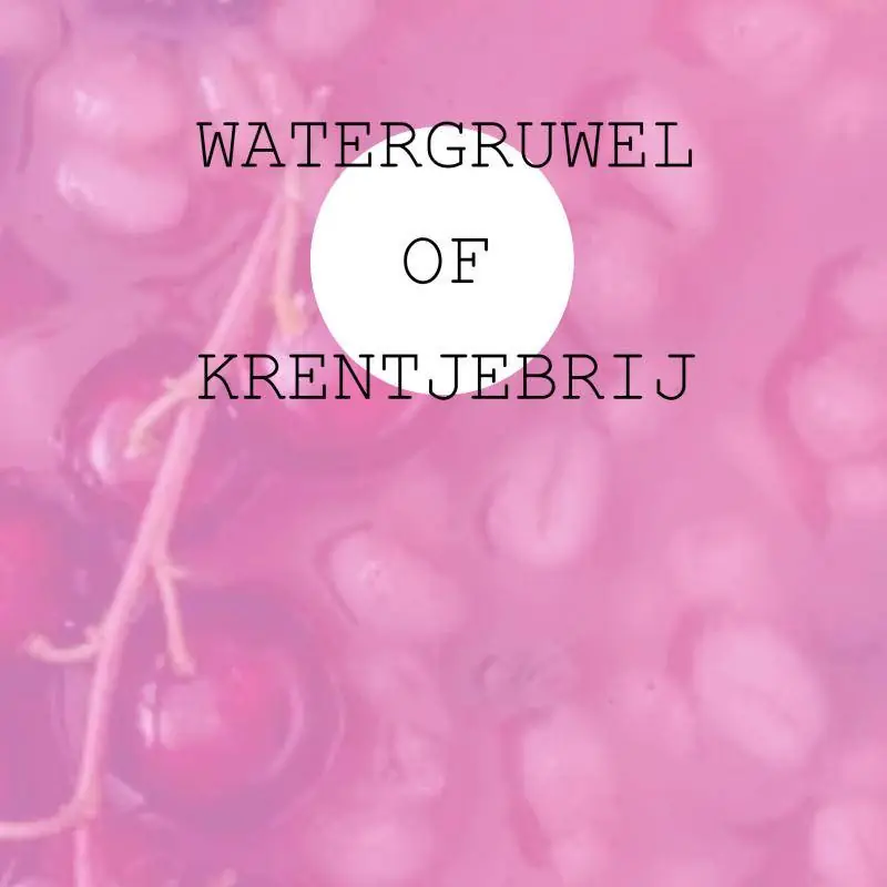 Beperkt Aanbod Watergruwel of Krentjebrij / Druk 1