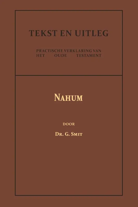 Dagaanbieding Het Boek van den Profeet Nahum / Druk 1