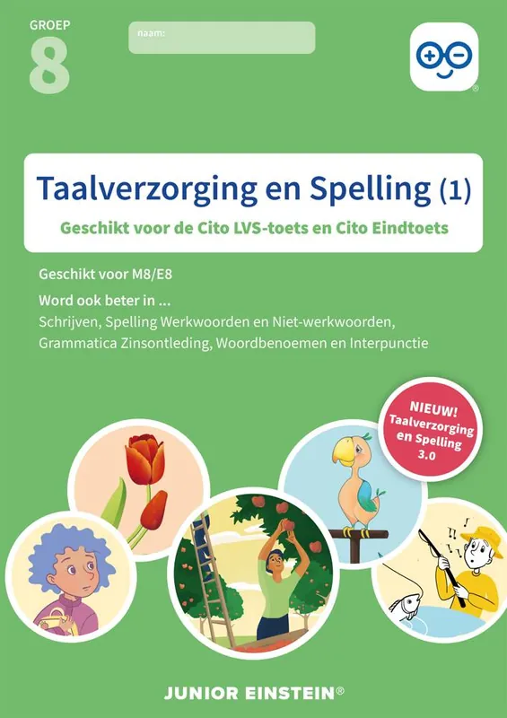Taalverzorging en Spelling geschikt voor de LVS-toets 3.0 (M8) en de Cito Eindtoets (E8 / Druk 1 Gecertificeerd