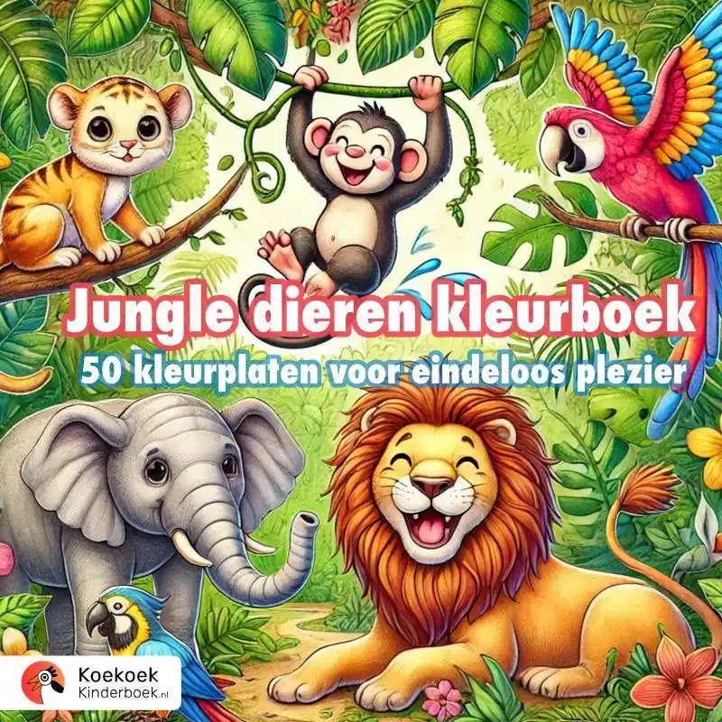 Jungle dieren kleurboek / Druk 1 Gratis Retour