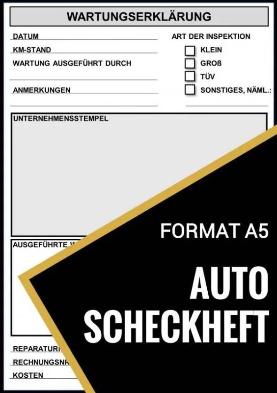 Auto-Scheckheft - Universelles Reparaturenheft / 1 Edition Voordeelprijs