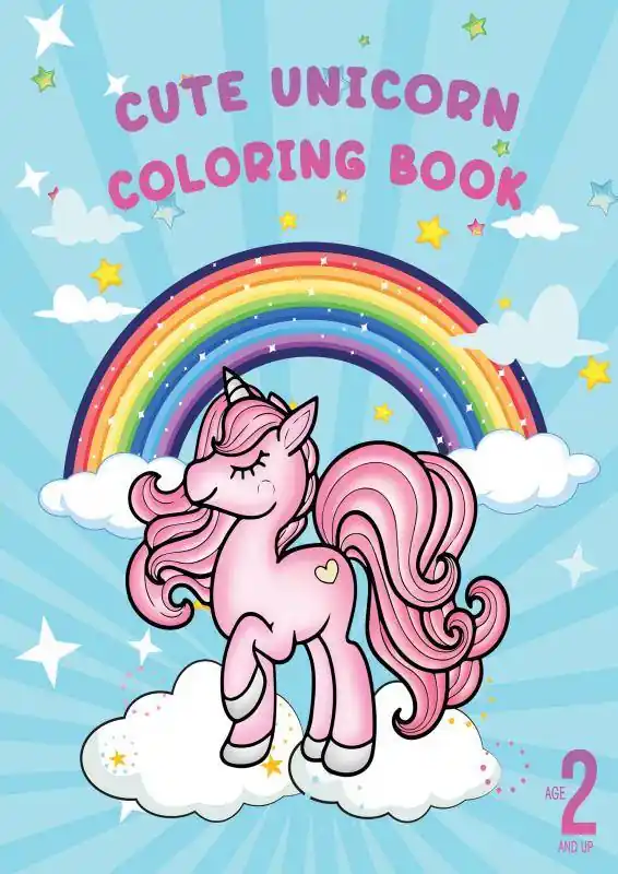 Rechtstreeks Van De Fabrikant Cute Unicorn coloring book / 1st Edition